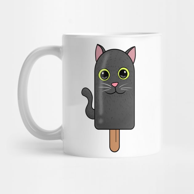 Animal Popsicle Grey Cat Ice Cream Summer Gift by Mesyo